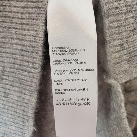 3.1 Phillip Lim Lofty Alpaca Wool Gray Cardigan Sweater Size Small - Picture 6 of 9